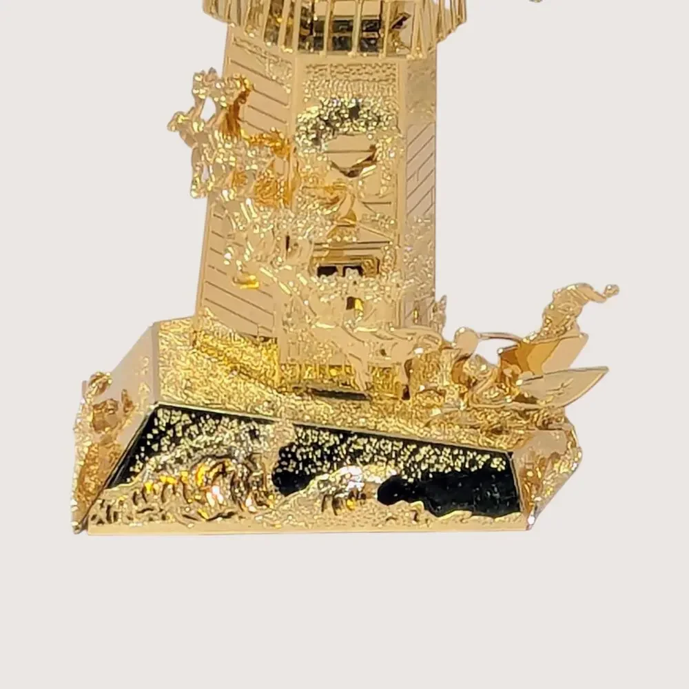 1998 Danbury Mint Gold Lighthouse Ornament